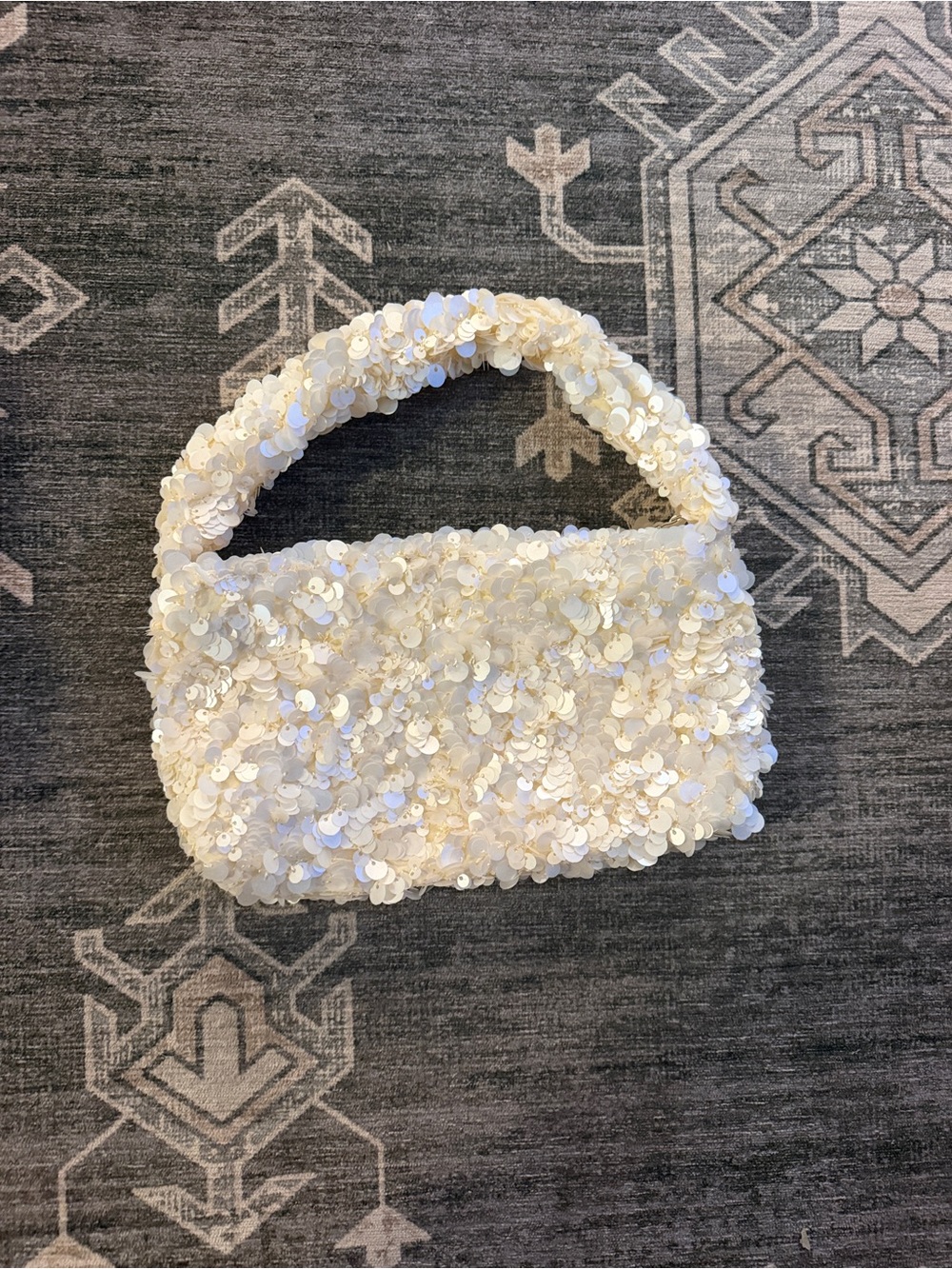 Bridal Sequined White Purse
